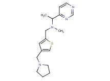 N-methyl-1-pyrimidin-4-yl-N-{[4-(pyrrolidin-1-ylmethyl)-2-thienyl]methyl}ethanamine