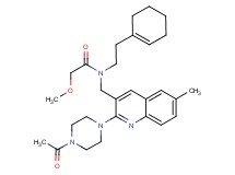 N-{[2-(4-acetyl-1-piperazinyl)-6-methyl-3-quinolinyl]methyl}-N-[2-(1-cyclohexen-1-yl)ethyl]-2-methoxyacetamide