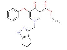 ethyl 4-oxo-5-phenoxy-1-(1,4,5,6-tetrahydrocyclopenta[c]pyrazol-3-ylmethyl)-1,4-dihydropyridine-3-carboxylate