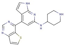 N-4-piperidinyl-4-thieno[3,2-d]pyrimidin-4-yl-1H-pyrrolo[2,3-b]pyridin-6-amine hydrochloride