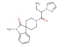 1-methyl-1'-[2-(1H-pyrazol-1-yl)butanoyl]spiro[indole-3,4'-piperidin]-2(1H)-one