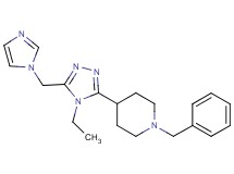 1-benzyl-4-[4-ethyl-5-(1H-imidazol-1-ylmethyl)-4H-1,2,4-triazol-3-yl]piperidine