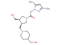((3R*,4R*)-1-[(3,5-dimethyl-1H-pyrazol-1-yl)acetyl]-4-{[4-(hydroxymethyl)piperidin-1-yl]methyl}pyrrolidin-3-yl)methanol