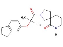 2-[2-(2,3-dihydro-1H-inden-5-yloxy)-2-methylpropanoyl]-2,7-diazaspiro[4.5]decan-6-one