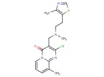 2-chloro-9-methyl-3-({methyl[2-(4-methyl-1,3-thiazol-5-yl)ethyl]amino}methyl)-4H-pyrido[1,2-a]pyrimidin-4-one