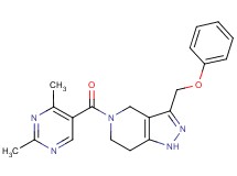 5-[(2,4-dimethylpyrimidin-5-yl)carbonyl]-3-(phenoxymethyl)-4,5,6,7-tetrahydro-1H-pyrazolo[4,3-c]pyridine