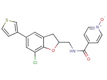 N-{[7-chloro-5-(3-thienyl)-2,3-dihydro-1-benzofuran-2-yl]methyl}isonicotinamide 1-oxide