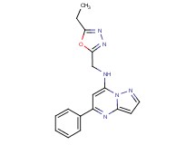N-[(5-ethyl-1,3,4-oxadiazol-2-yl)methyl]-5-phenylpyrazolo[1,5-a]pyrimidin-7-amine