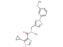 5-cyclopropyl-N-{[1-(3-methoxyphenyl)-1H-pyrazol-4-yl]methyl}-N-methyl-1,3-oxazole-4-carboxamide