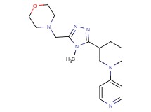 4-{[4-methyl-5-(1-pyridin-4-ylpiperidin-3-yl)-4H-1,2,4-triazol-3-yl]methyl}morpholine
