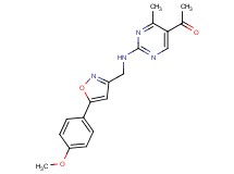 1-[2-({[5-(4-methoxyphenyl)isoxazol-3-yl]methyl}amino)-4-methylpyrimidin-5-yl]ethanone