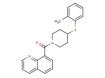 8-({4-[(2-methylphenyl)thio]-1-piperidinyl}carbonyl)quinoline