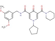 1-cyclopentyl-N-(3,5-dimethoxybenzyl)-4-oxo-5-(1-piperidinylcarbonyl)-1,4-dihydro-3-pyridinecarboxamide
