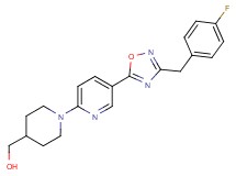 (1-{5-[3-(4-fluorobenzyl)-1,2,4-oxadiazol-5-yl]-2-pyridinyl}-4-piperidinyl)methanol