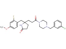 5-{3-[4-(3-chlorobenzyl)-1-piperazinyl]-3-oxopropyl}-5-(2-fluoro-4-methoxybenzyl)-2-pyrrolidinone