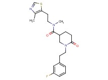 1-[2-(3-fluorophenyl)ethyl]-N-methyl-N-[2-(4-methyl-1,3-thiazol-5-yl)ethyl]-6-oxo-3-piperidinecarboxamide