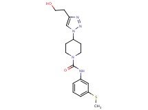 4-[4-(2-hydroxyethyl)-1H-1,2,3-triazol-1-yl]-N-[3-(methylthio)phenyl]-1-piperidinecarboxamide