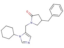 4-benzyl-1-[(1-cyclohexyl-1H-imidazol-5-yl)methyl]pyrrolidin-2-one