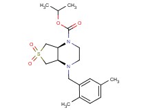 isopropyl (4aR*,7aS*)-4-(2,5-dimethylbenzyl)hexahydrothieno[3,4-b]pyrazine-1(2H)-carboxylate 6,6-dioxide