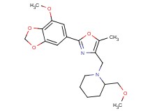 1-{[2-(7-methoxy-1,3-benzodioxol-5-yl)-5-methyl-1,3-oxazol-4-yl]methyl}-2-(methoxymethyl)piperidine