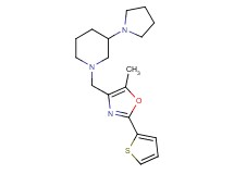 1-{[5-methyl-2-(2-thienyl)-1,3-oxazol-4-yl]methyl}-3-(1-pyrrolidinyl)piperidine
