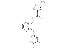 N-{[2-(3,4-difluorophenoxy)pyridin-3-yl]methyl}-3-methyl-1H-pyrazole-5-carboxamide