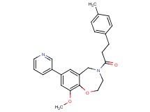 9-methoxy-4-[3-(4-methylphenyl)propanoyl]-7-(3-pyridinyl)-2,3,4,5-tetrahydro-1,4-benzoxazepine