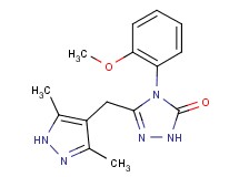 5-[(3,5-dimethyl-1H-pyrazol-4-yl)methyl]-4-(2-methoxyphenyl)-2,4-dihydro-3H-1,2,4-triazol-3-one