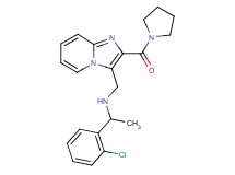 1-(2-chlorophenyl)-N-{[2-(1-pyrrolidinylcarbonyl)imidazo[1,2-a]pyridin-3-yl]methyl}ethanamine