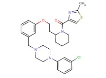 1-(3-chlorophenyl)-4-[3-(2-{1-[(2-methyl-1,3-thiazol-4-yl)carbonyl]-2-piperidinyl}ethoxy)benzyl]piperazine