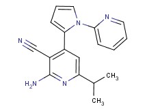2-amino-6-isopropyl-4-(1-pyridin-2-yl-1H-pyrrol-2-yl)nicotinonitrile