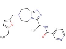 N-(1-{7-[(5-ethyl-2-furyl)methyl]-6,7,8,9-tetrahydro-5H-[1,2,4]triazolo[4,3-d][1,4]diazepin-3-yl}ethyl)nicotinamide