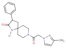 8-[(3-methyl-1H-pyrazol-1-yl)acetyl]-3-phenyl-1,8-diazaspiro[4.5]decan-2-one