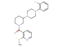 1-(2-fluorophenyl)-4-(1-{[2-(methylthio)-3-pyridinyl]carbonyl}-3-piperidinyl)piperazine