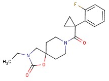 3-ethyl-8-{[1-(2-fluorophenyl)cyclopropyl]carbonyl}-1-oxa-3,8-diazaspiro[4.5]decan-2-one