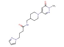 N-{[1-(1-methyl-6-oxo-1,6-dihydro-4-pyridazinyl)-4-piperidinyl]methyl}-4-(1H-pyrazol-1-yl)butanamide