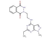 2-{2-[(6-ethyl-1-methyl-1H-pyrazolo[3,4-d]pyrimidin-4-yl)amino]ethyl}-2,3-dihydro-1,4-phthalazinedione
