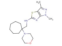 1,3-dimethyl-N-[(1-morpholin-4-ylcycloheptyl)methyl]-1H-pyrazolo[3,4-d][1,3]thiazol-5-amine