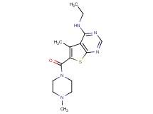 N-ethyl-5-methyl-6-[(4-methyl-1-piperazinyl)carbonyl]thieno[2,3-d]pyrimidin-4-amine