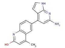 6-(6-amino-1H-pyrrolo[2,3-b]pyridin-4-yl)-4-methyl-2-quinolinol