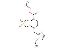 propyl (4aR*,7aS*)-4-[(1-ethyl-1H-imidazol-2-yl)methyl]hexahydrothieno[3,4-b]pyrazine-1(2H)-carboxylate 6,6-dioxide