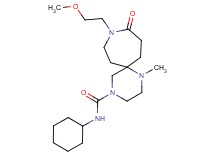 N-cyclohexyl-9-(2-methoxyethyl)-1-methyl-10-oxo-1,4,9-triazaspiro[5.6]dodecane-4-carboxamide