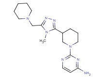 2-{3-[4-methyl-5-(piperidin-1-ylmethyl)-4H-1,2,4-triazol-3-yl]piperidin-1-yl}pyrimidin-4-amine