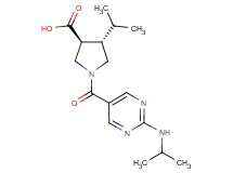 (3S*,4S*)-4-isopropyl-1-{[2-(isopropylamino)-5-pyrimidinyl]carbonyl}-3-pyrrolidinecarboxylic acid
