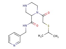 1-[(isopropylthio)acetyl]-N-(3-pyridinylmethyl)-2-piperazinecarboxamide