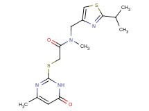 N-[(2-isopropyl-1,3-thiazol-4-yl)methyl]-N-methyl-2-[(4-methyl-6-oxo-1,6-dihydro-2-pyrimidinyl)thio]acetamide