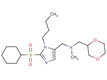 1-[1-butyl-2-(cyclohexylsulfonyl)-1H-imidazol-5-yl]-N-(1,4-dioxan-2-ylmethyl)-N-methylmethanamine