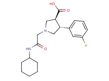 (3S*,4R*)-1-[2-(cyclohexylamino)-2-oxoethyl]-4-(3-fluorophenyl)pyrrolidine-3-carboxylic acid