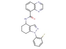 N-[1-(2-fluorophenyl)-4,5,6,7-tetrahydro-1H-indazol-4-yl]-5-quinoxalinecarboxamide