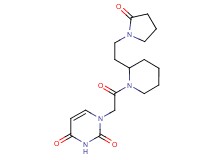 1-(2-oxo-2-{2-[2-(2-oxo-1-pyrrolidinyl)ethyl]-1-piperidinyl}ethyl)-2,4(1H,3H)-pyrimidinedione